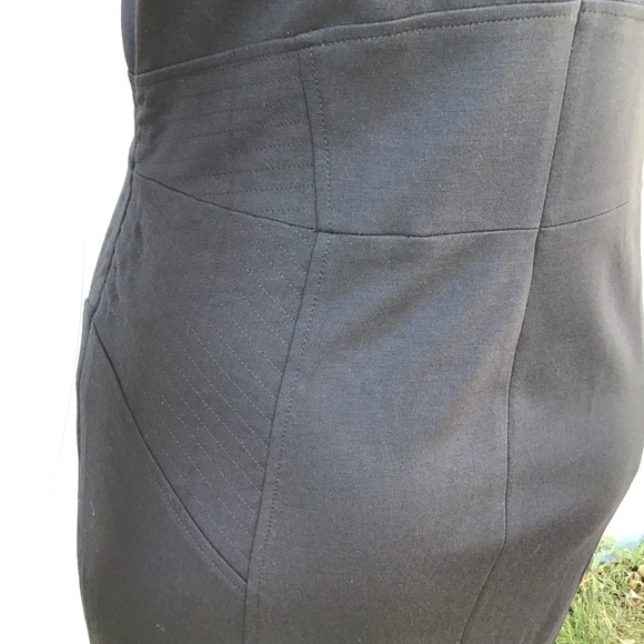 🆕NEW! Illusion Ponte Bodycon Sheath Dress with Mesh V-Neck, the perfect LBD - Picture 10 of 13